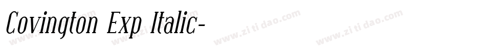 Covington Exp Italic字体转换